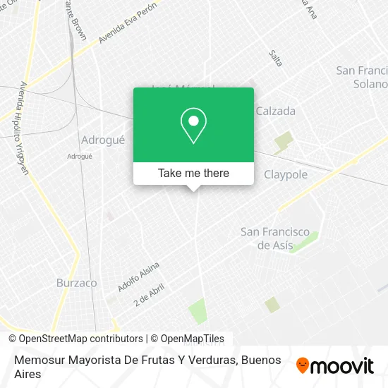 Mapa de Memosur Mayorista De Frutas Y Verduras