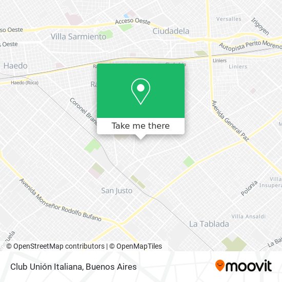 Club Unión Italiana map