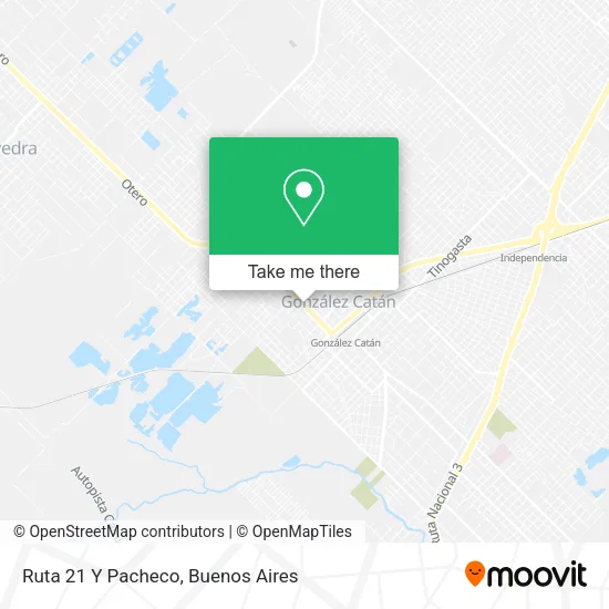Mapa de Ruta 21 Y Pacheco