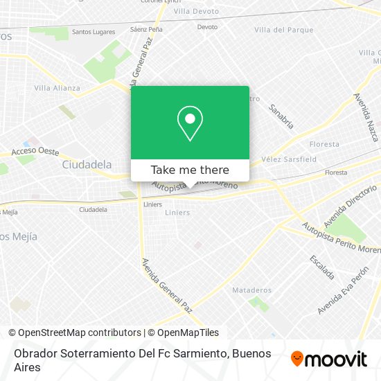 Mapa de Obrador Soterramiento Del Fc Sarmiento