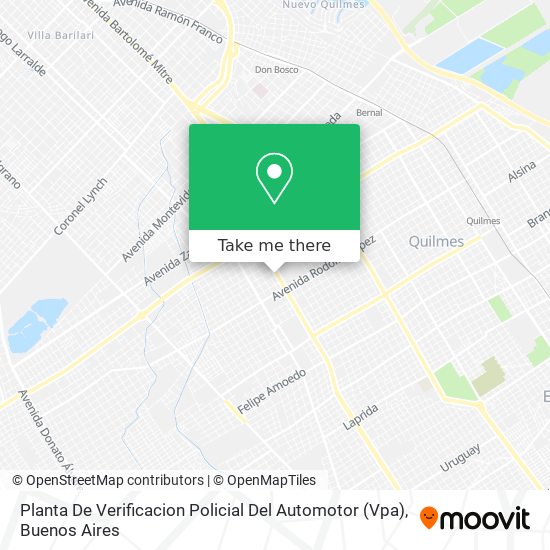 Mapa de Planta De Verificacion Policial Del Automotor (Vpa)