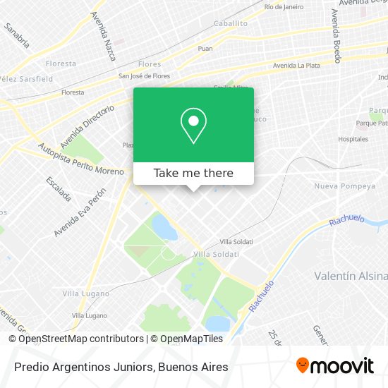 Predio Argentinos Juniors map