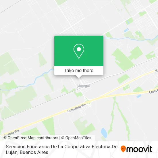Mapa de Servicios Funerarios De La Cooperativa Eléctrica De Luján