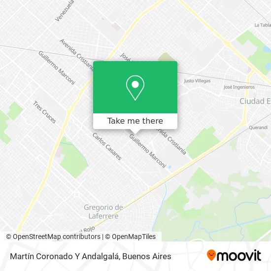Mapa de Martín Coronado Y Andalgalá