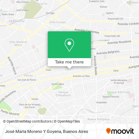 Mapa de José María Moreno Y Goyena