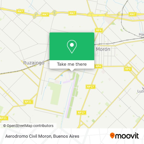 Mapa de Aerodromo Civil Moron