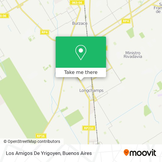 Los Amigos De Yrigoyen map