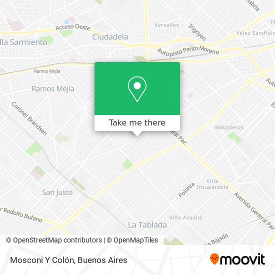 Mapa de Mosconi Y Colón