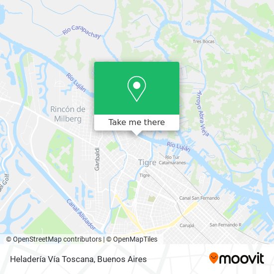 Mapa de Heladería Vía Toscana