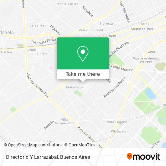 Directorio Y Larrazábal map