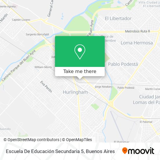 Escuela De Educación Secundaria 5 map