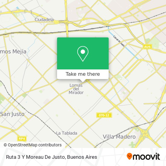 Ruta 3 Y Moreau De Justo map