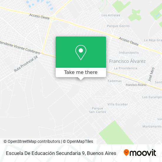 Mapa de Escuela De Educación Secundaria 9