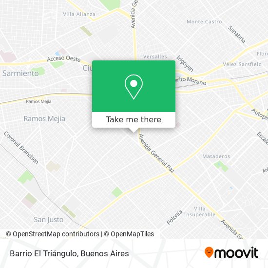 Barrio El Triángulo map