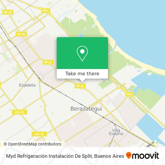 Mapa de Myd Refrigeración Instalación De Split