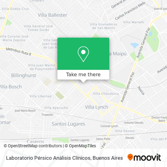 Laboratorio Pérsico Análisis Clínicos map