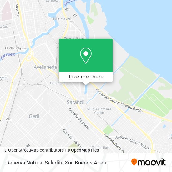 Reserva Natural Saladita Sur map