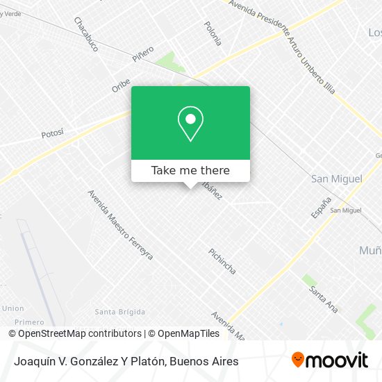Mapa de Joaquín V. González Y Platón