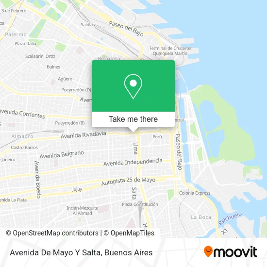 Mapa de Avenida De Mayo Y Salta