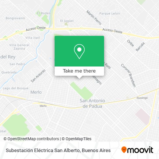 Subestación Eléctrica San Alberto map