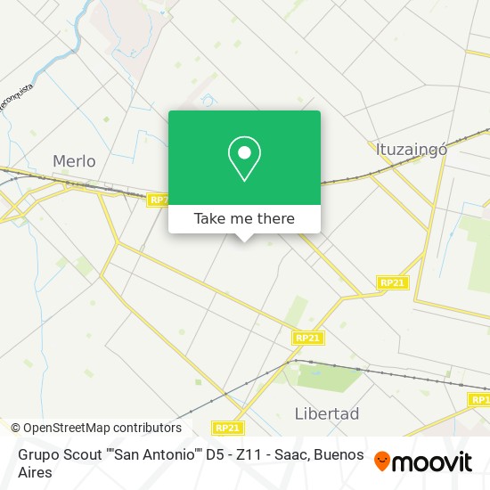 Mapa de Grupo Scout ""San Antonio"" D5 - Z11 - Saac