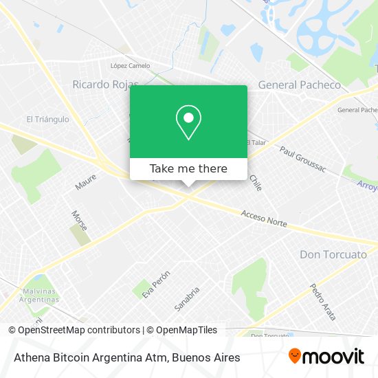 Mapa de Athena Bitcoin Argentina Atm