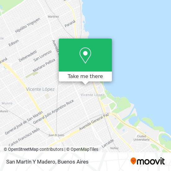 San Martín Y Madero map