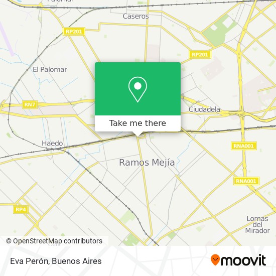 Eva Perón map