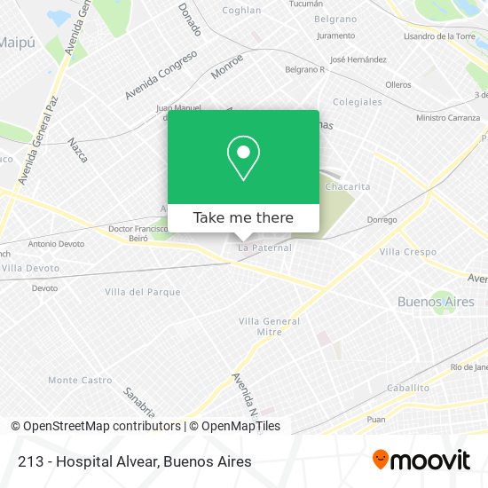 213 - Hospital Alvear map