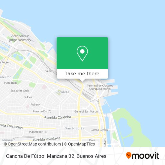 Cancha De Fútbol Manzana 32 map