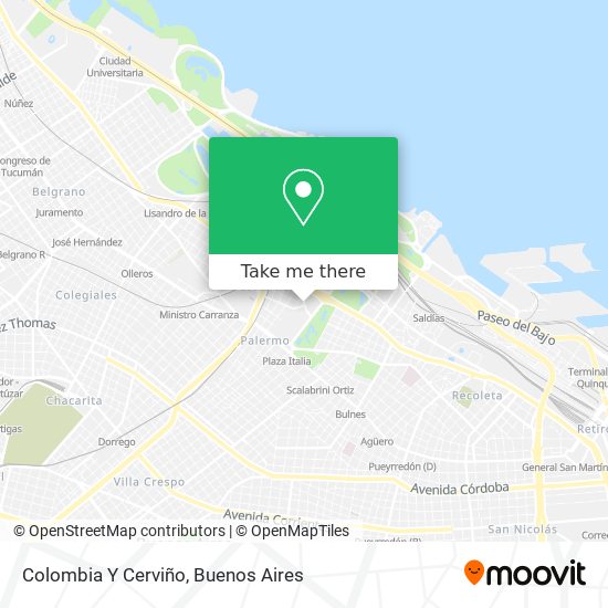 Colombia Y Cerviño map