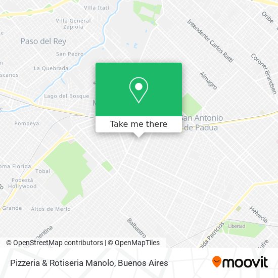 Mapa de Pizzeria & Rotiseria Manolo