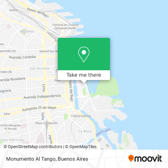 Monumento Al Tango map