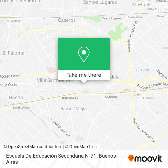 Escuela De Educación Secundaria N°71 map