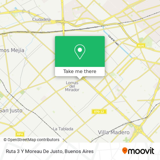 Ruta 3 Y Moreau De Justo map