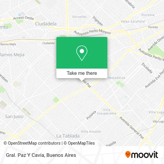 Mapa de Gral. Paz Y Cavía