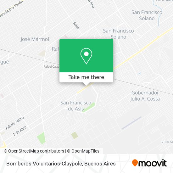 Bomberos Voluntarios-Claypole map
