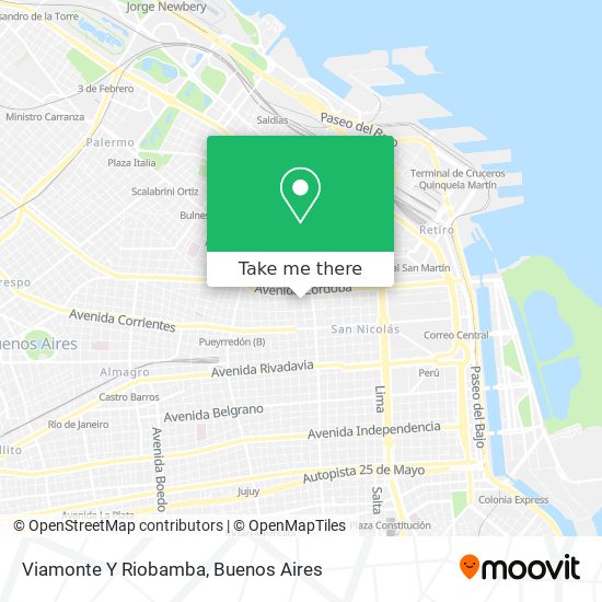 Viamonte Y Riobamba map