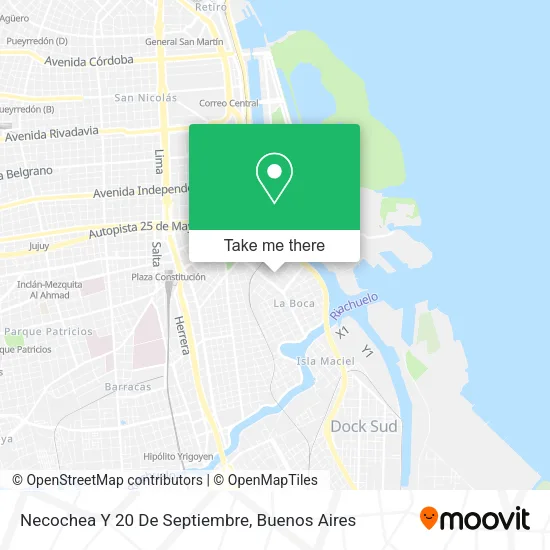 Mapa de Necochea Y 20 De Septiembre