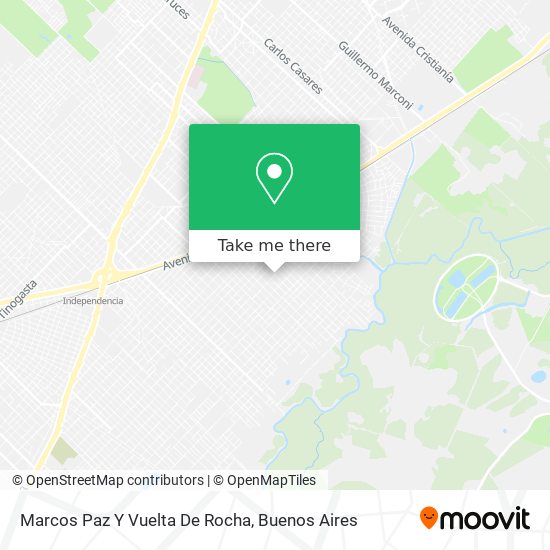 Mapa de Marcos Paz Y Vuelta De Rocha