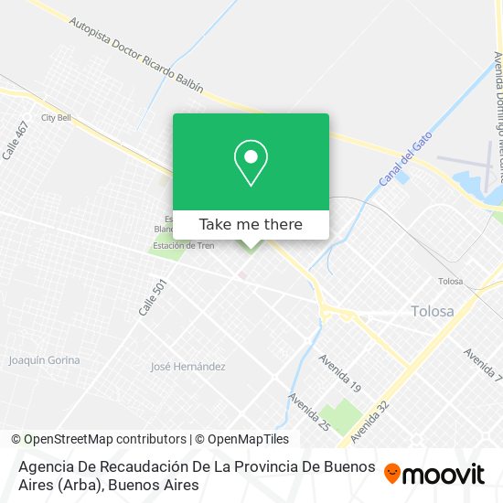 Mapa de Agencia De Recaudación De La Provincia De Buenos Aires (Arba)