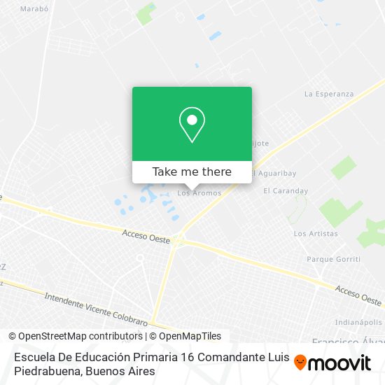 Mapa de Escuela De Educación Primaria 16 Comandante Luis Piedrabuena