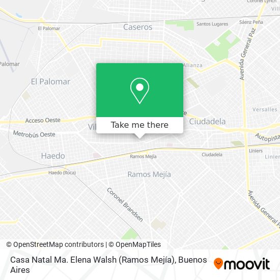 Casa Natal Ma. Elena Walsh (Ramos Mejía) map