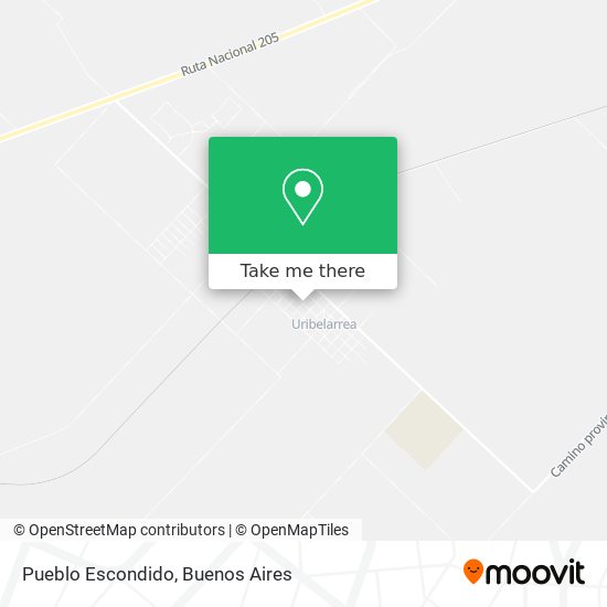 Pueblo Escondido map