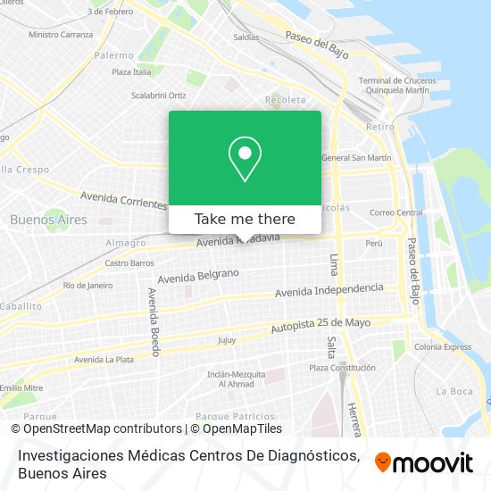 Investigaciones Médicas Centros De Diagnósticos map