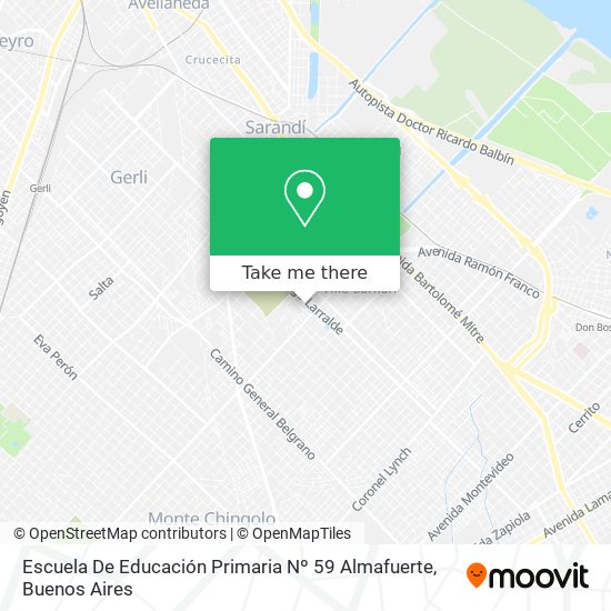 Escuela De Educación Primaria Nº 59 Almafuerte map