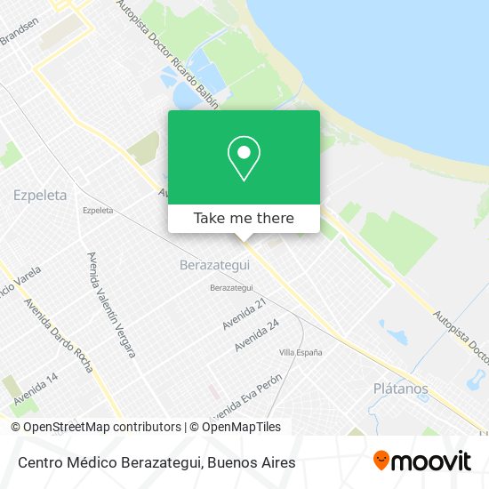 Centro Médico Berazategui map