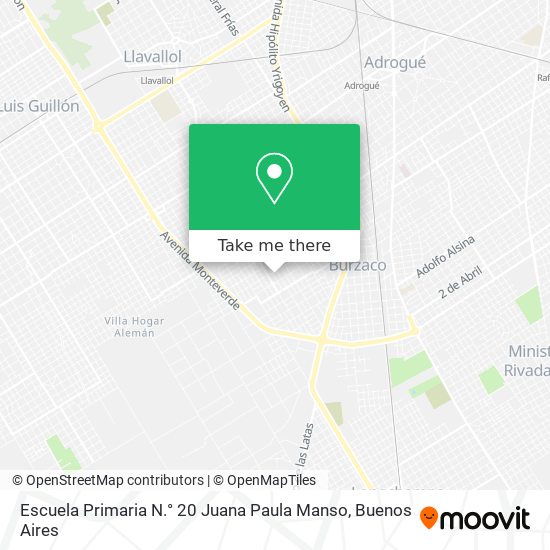 Escuela Primaria N.° 20 Juana Paula Manso map