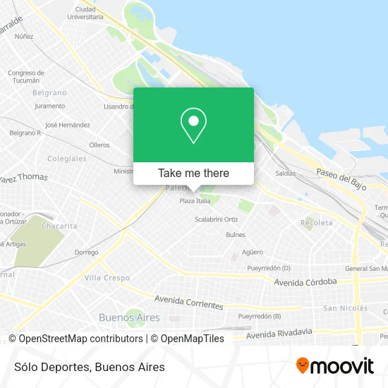 Sólo Deportes map