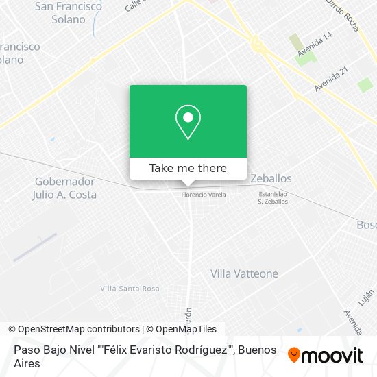 Mapa de Paso Bajo Nivel ""Félix Evaristo Rodríguez""